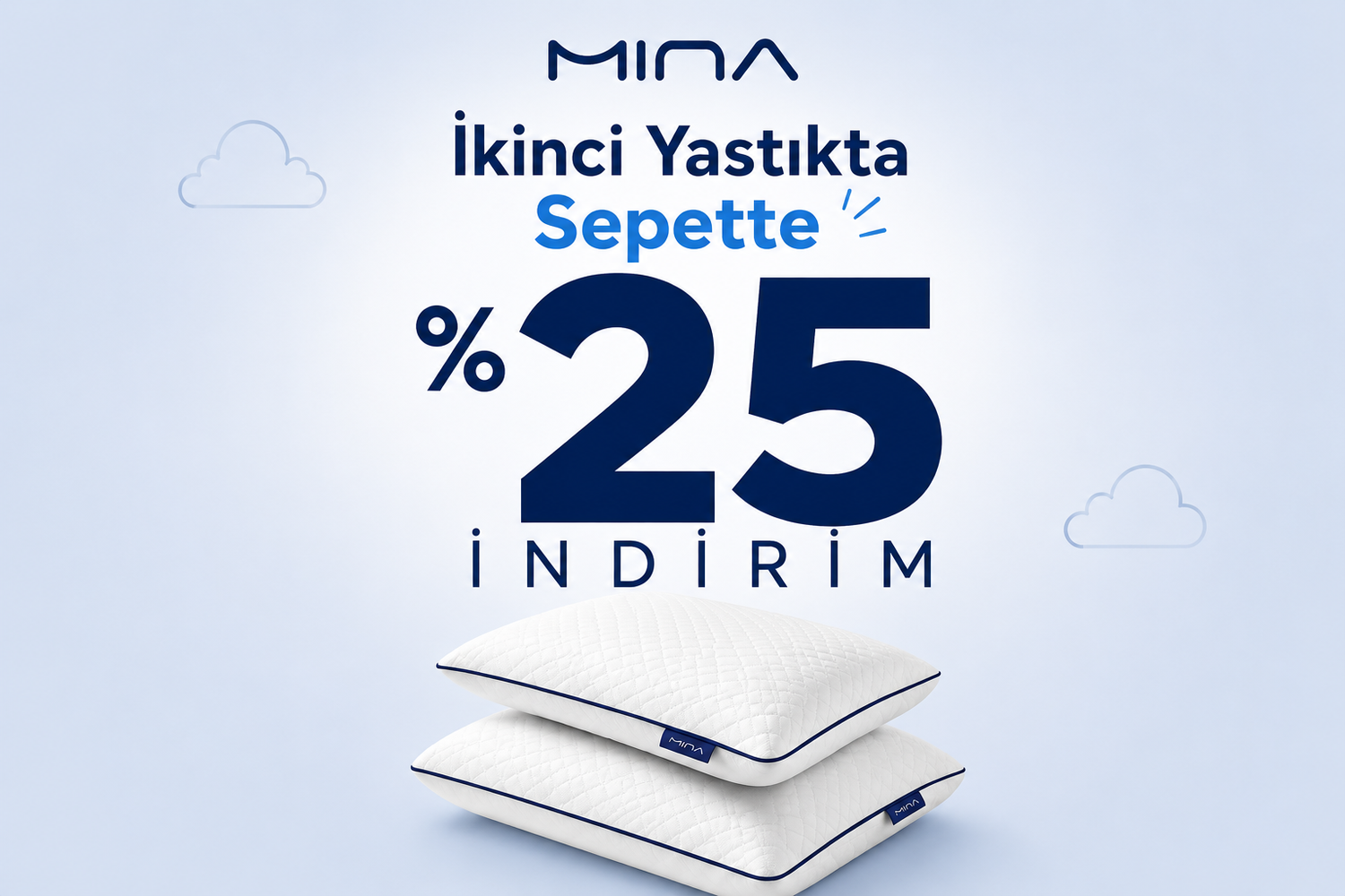 İkinci yastığa sepette %25 İNDİRİM